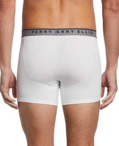 Perry Ellis Men's 4-pack Cotton Stretch Boxer Brief In White