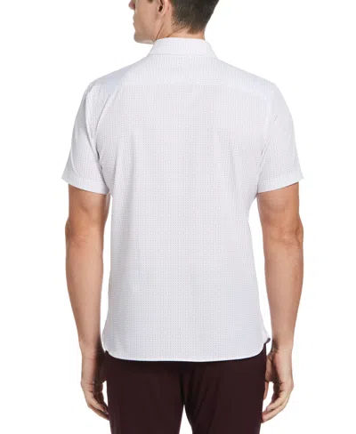 Perry Ellis Men's Big And Tall Total Stretch Dot Print Shirt In Aztec,white