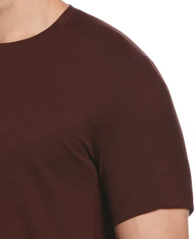 Perry Ellis Men's Big And Tall Texture Block T-shirt In Bitter Chocolate,brown