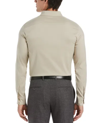 Perry Ellis Men's Big And Tall Total Stretch Heather Shirt In Abbey Stone,beige
