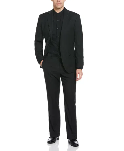 Perry Ellis Men's Machine Washable Textured Suit Jacket In Black
