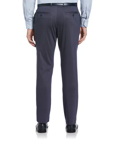 Perry Ellis Men's Slim Fit Microgrid Knit Suit Pants In Medium Navy,blue