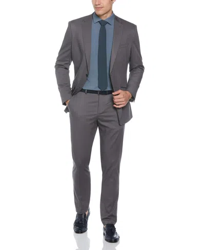 Perry Ellis Men's Slim Fit Performance Tech Suit Jacket In Smoked Pearl,gray