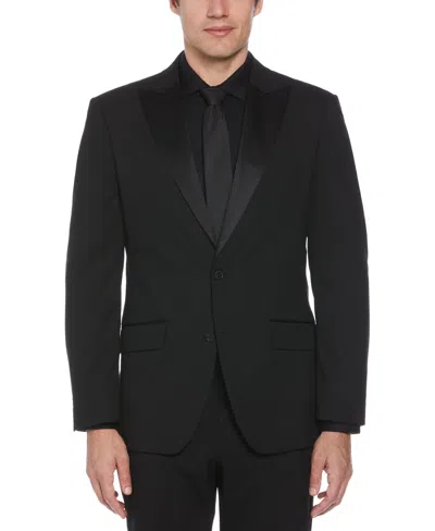 Perry Ellis Men's Satin Piecing Tuxedo Jacket In Black