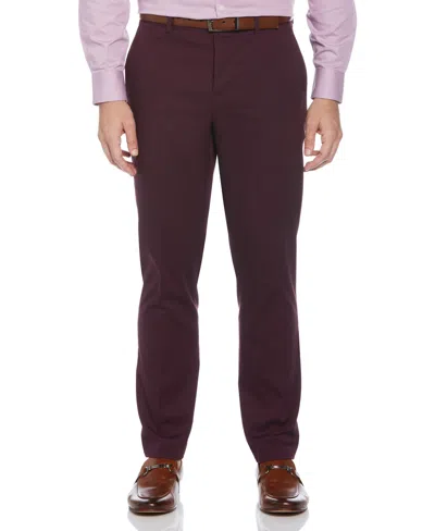 Perry Ellis Men's Slim Fit Performance Tech Suit Pants In Winetasting,red