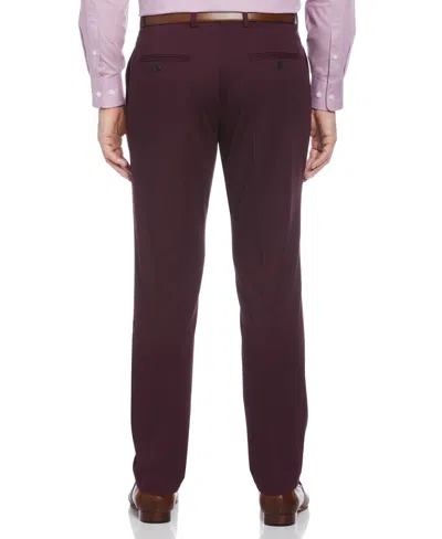 Shop Perry Ellis Men's Slim Fit Performance Tech Suit Pant In Winetasting,red