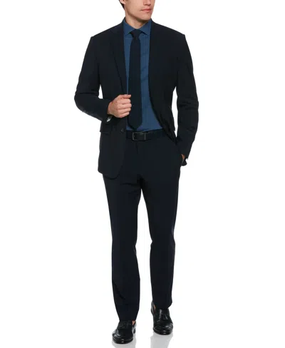 Perry Ellis Men's Slim Fit Textured Suit Jacket In Deep Navy,blue
