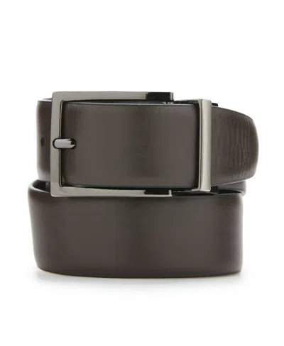 Shop Perry Ellis Men's Wavy Black Leather Belt, Size Small, Regular