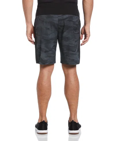 Perry Ellis Men's 9" Printed Stretch Short In Caviar,black