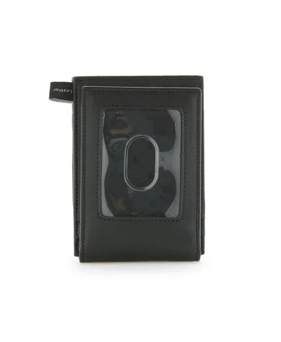 Perry Ellis Men's Leather Magnetic Card Case Wallet In Black