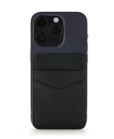 Perry Ellis Men's Pebble Leather Phone Card Holder In Black