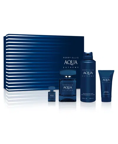 Perry Ellis Men's Aqua Extreme Eau De Toilette Gift Set In Assorted,multicolor