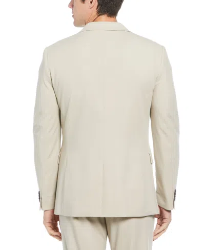 Perry Ellis Men's Slim Fit Peak Lapel Louis Suit Jacket In Island Fossil,beige