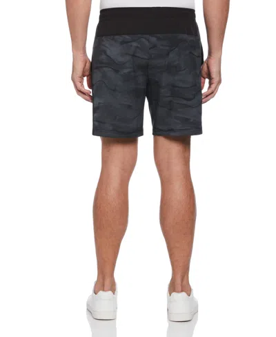 Perry Ellis Men's 7" Printed Short In Caviar,black