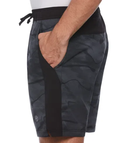 Perry Ellis Men's 7" Printed Short In Caviar,black