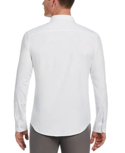 Perry Ellis Men's Untucked Total Stretch Slim Fit Shirt In White
