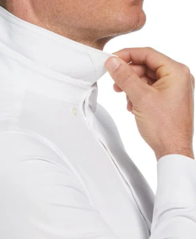 Perry Ellis Men's Untucked Total Stretch Slim Fit Shirt In White