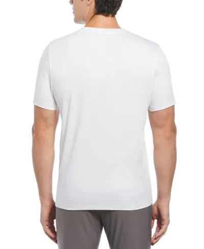 Shop Perry Ellis Men's Cool Interlock T-shirt In Bright White