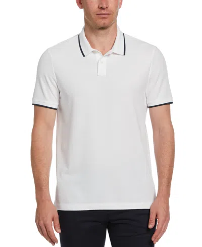 Shop Perry Ellis Men's Pique Polo Shirt In Bright White