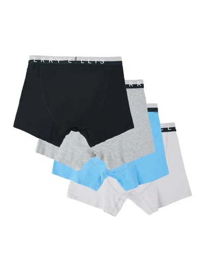 Perry Ellis Men's 4-pack Cotton Stretch Boxer Brief In Alloy,gray