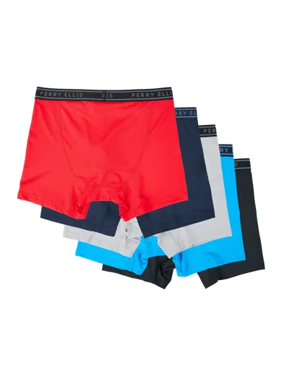 Perry Ellis Men's 5-pack Stretch Boxer Brief In True Red