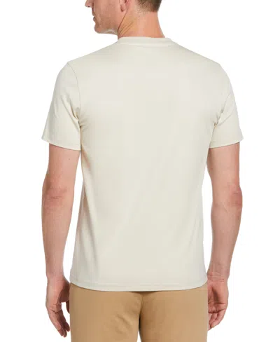 Shop Perry Ellis Men's Cool Interlock T-shirt In Almond Milk,beige