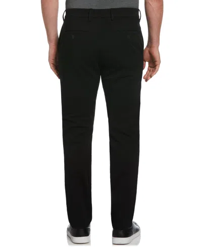 Perry Ellis Men's Slim Fit Dyed Solid Twill Chino Pants In Black