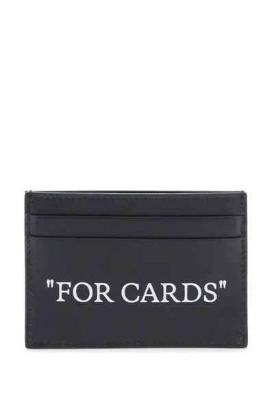 Shop Off-white Bookish Card Holder With Lettering In Black