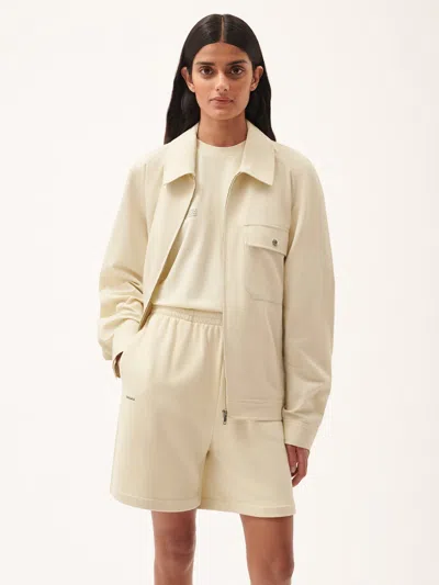 Pangaia Mens Dna Cotton Linen Harrington Jacket In Travertine Beige