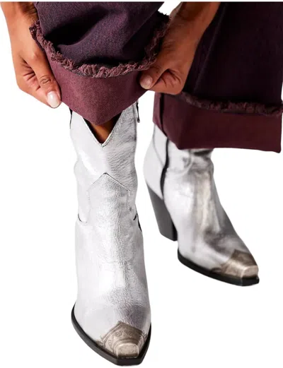 Free People Brayden Western Boot In Silver