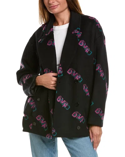 Diane Von Furstenberg Bellamira Wool-blend Coat In Black