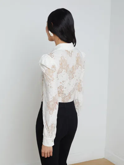 L'agence Jenica Lace Blouse In Ivory