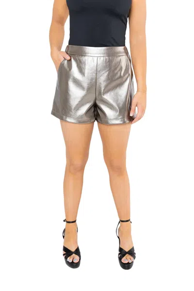 Buddylove Vince Vegan Leather Short In Metal In Multi