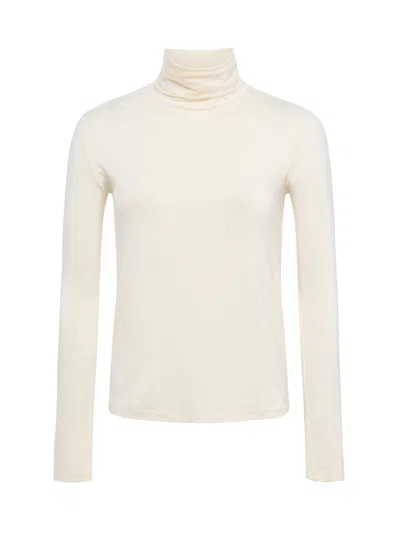 L Agence Lani Long Sleeve Top In Vintage White