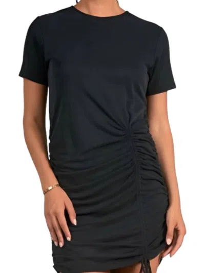 Elan Vacation Ready Cinched Dress In Black In Black