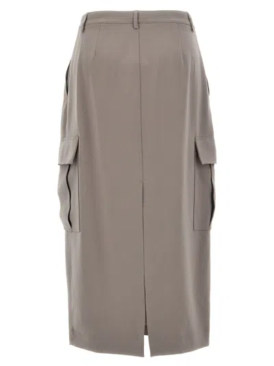 Theory Grey Relaxed Cargo Skirt