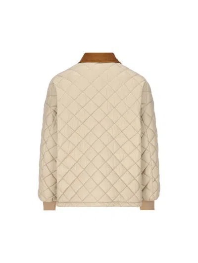 Shop Miu Miu Jackets In Sand