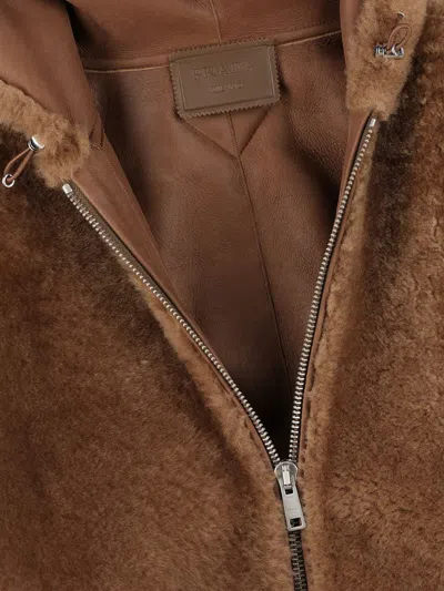 Prada Jackets In Brown