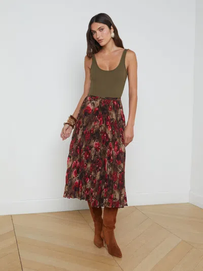 L'agence Nica Scoopneck Bodysuit In Pine