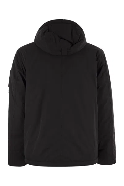 Shop Stone Island Padded Jacket With Hood In Black