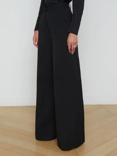 L Agence Pilar Wide-leg Pant In Black