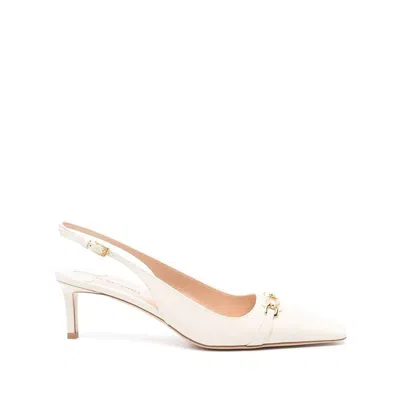 Tom Ford 85mm Patent Leather Slingbacks In Beige