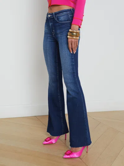 L Agence Sera Sneaker Flare Jean In Beacon