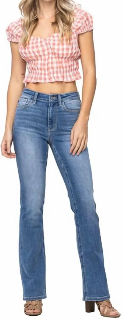 Judy Blue High Rise Classic Bootcut Jeans In Medium Wash In Multi