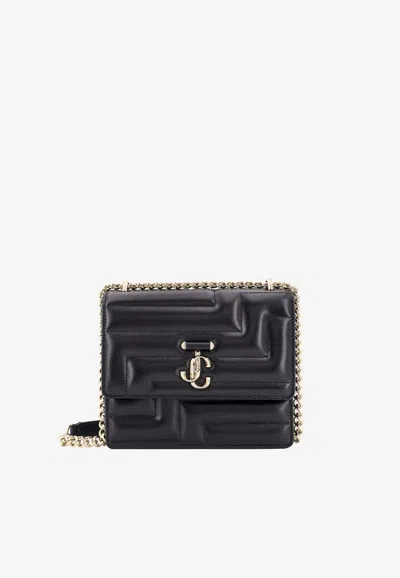 Shop Jimmy Choo Avenue Quad Quilted Leather Crossbody Bag In Black