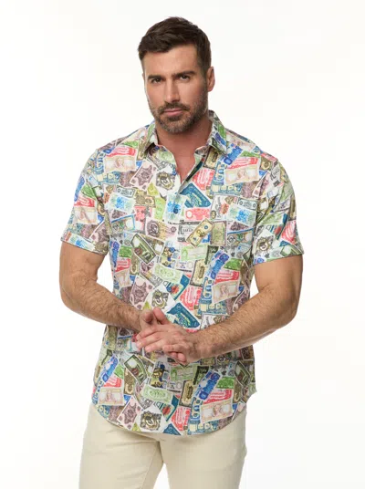 Robert Graham The Heist Short Sleeve Button Down Shirt In Multi