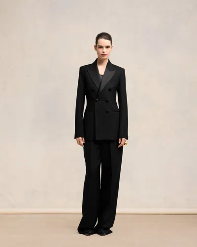Ami Alexandre Mattiussi Double Breasted Jacket Black In Black