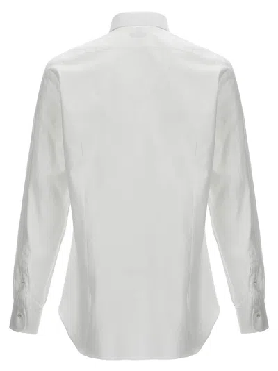 Shop Barba Cotton Shirt In White