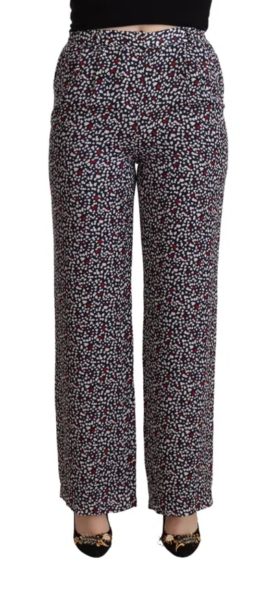 Michael Kors Elegant High Waist Straight Black Trousers In Black