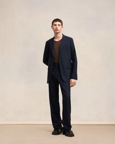Ami Alexandre Mattiussi Ami Paris Two Buttons Jacket In Navy Blue
